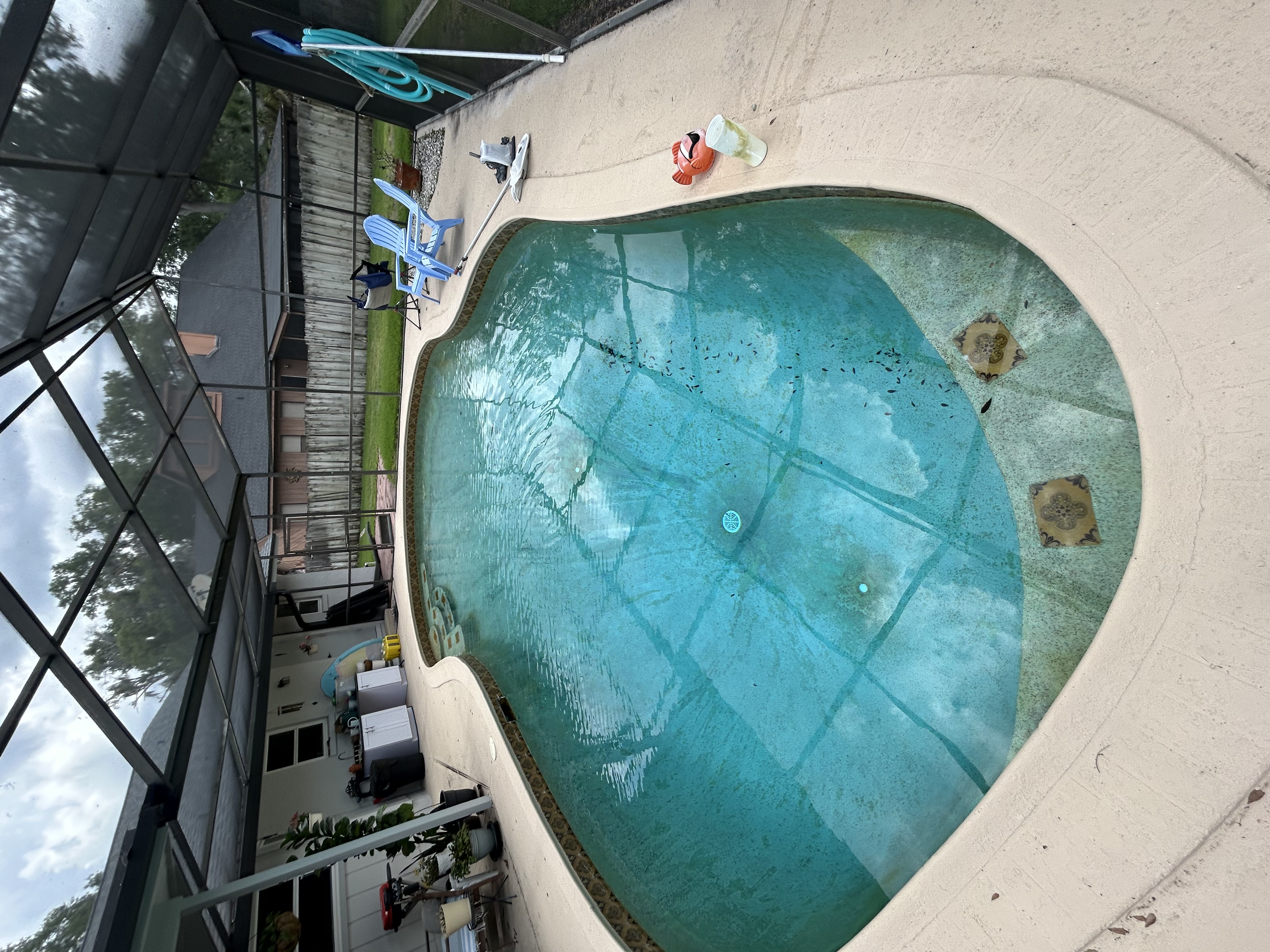 Pool storm preparation Florida